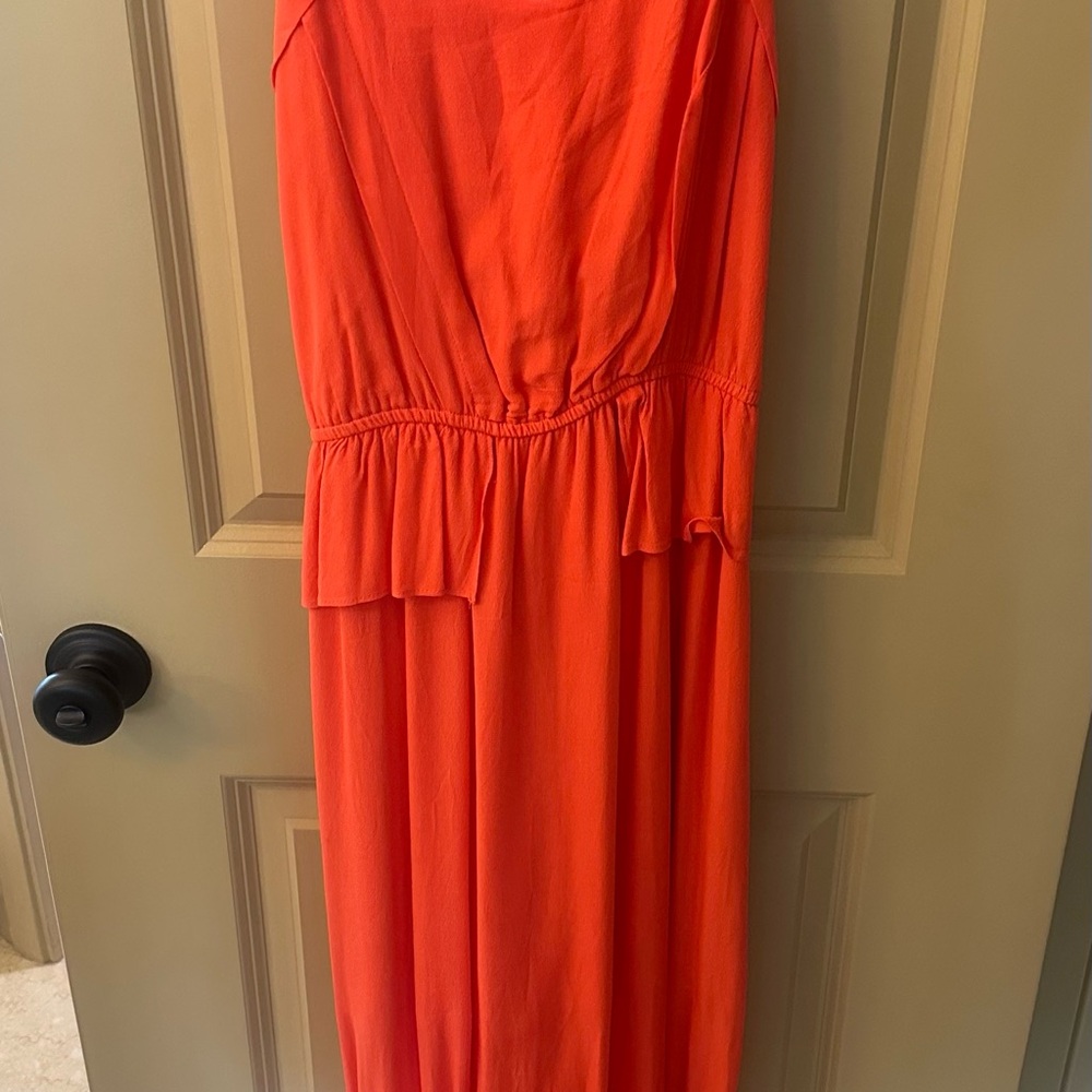 Elegant Coral Long Dress
